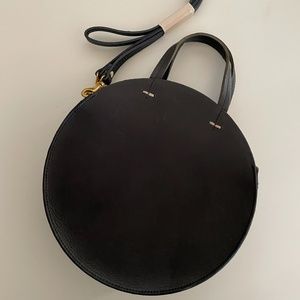 Clare V Petit Alistair Circle Crossbody Purse in Navy